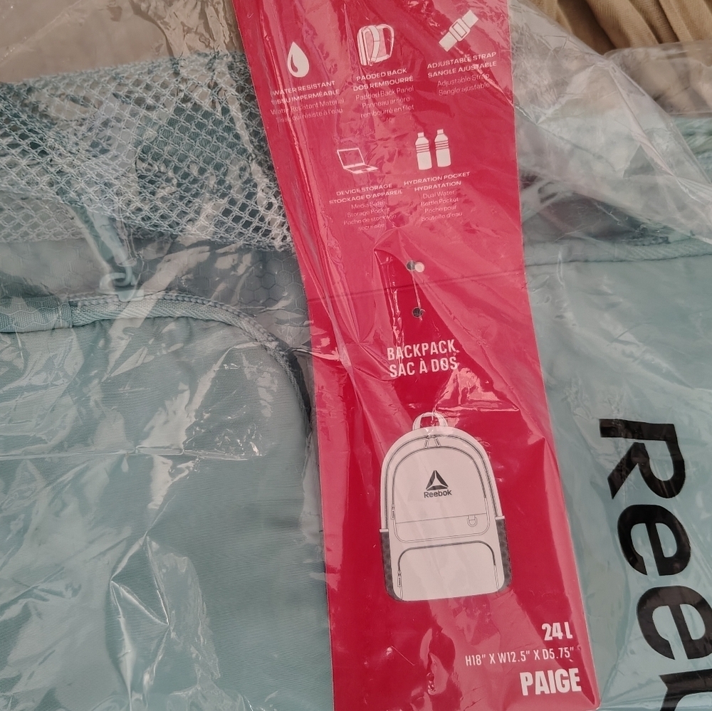 Reebok Women's Paige 18" Laptop Backpack with Tech Pocket - Color Trellis- NWT - Picture 9 of 12